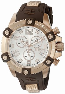 Invicta Quartz Chronograph Date Brown Polyurethane Watch # 80365 (Men Watch)