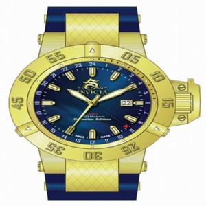 Invicta Blue Dial Gold-plated Band Watch #80425 (Men Watch)