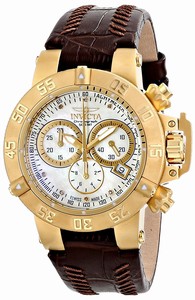 Invicta Subaqua Quartz Chronograph Date Brown Leather Watch # 80534 (Men Watch)