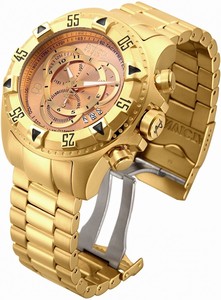 Invicta Rose Dial Gold-pated Band Watch #80625 (Men Watch)