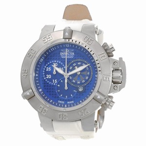 Invicta Subaqua Quartz Chronograph Date White Leather Watch # 80660 (Men Watch)