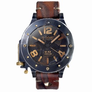 U-Boat U-42 Unicum Automatic Analog Titanium Case Brown Leather Watch# 8088 (Men Watch)