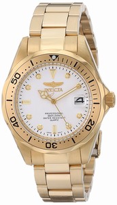 Invicta White Dial Yellow-gold-plated-stainless-steel Band Watch #8938 (Men Watch)