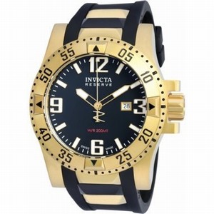 Invicta Black Dial Rubber Watch #90058 (Men Watch)