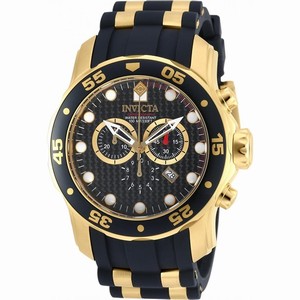 Invicta Black Dial Polyurethane Band Watch #90083 (Men Watch)