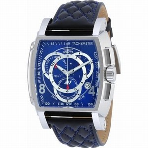 Invicta Blue Dial Leather Watch #90099 (Men Watch)