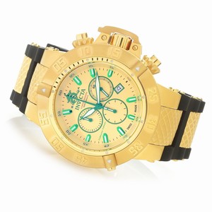 Invicta Gold Dial Stainless Steel Band Watch #90111 (Men Watch)