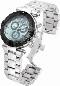 Invicta Mother Of Pearl Platinum Dial Platinum Band Watch #90239 (Men Watch)