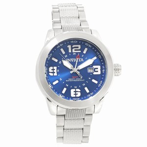 Invicta Blue Dial Fixed Stainless Steel Band Watch #90275 (Men Watch)