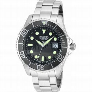 Invicta Black Dial Stainless Steel Watch #90286 (Men Watch)