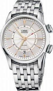 Oris Artelier Alarm Automatic Silver Dial Stainless Steel Watch #90876074051MB (Men Watch)