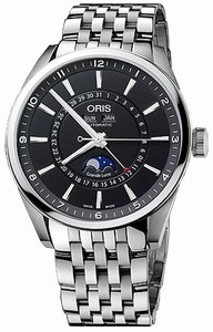 Oris Artix Complication Automatic Black Dial Moon Phase Day-Date-Month Stainless Steel Watch #91576434054MB (Men Watch)