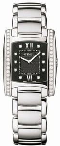 Ebel Quartz Black Dial Date Brown Leather Watch #9255M41/5235134 (Women Watch)