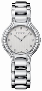 Ebel Swiss Quartz Movement Dial Color Silver Dial 12 Diamond Hour Markers Watch #9256N28/691050 (Men Watch)