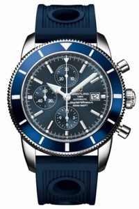 Breitling Automatic COSC Blue Chronograph With Date At 3 Dial Ocean Racer Blue Rubber Band Watch #A1332016/C758-ORD (Men Watch)
