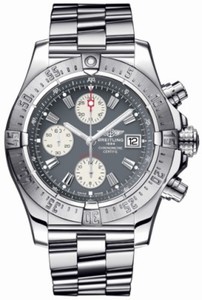 Breitling Automatic Gray With Silver Subs Dial Stainless Steel Band Watch #A1338012/F548-SS (Men Watch)