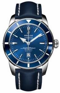 Breitling Automatic COSC Blue With Date At 6 Dial Blue Calfskin Leather Band Watch #A1732016/C734-LST (Men Watch)