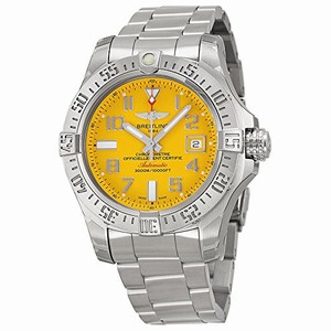 Breitling Automatic Dial color Yellow Watch # A1733110/I519-SS (Men Watch)