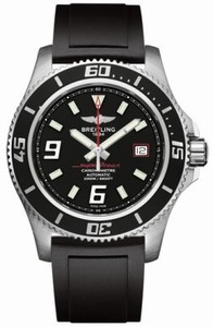 Breitling Automatic Black With Abyss Red Accents, Luminescent Index And Arabic Markers, Date At 3 Dial Black Diver Pro Ii Rubber Band Watch #A1739102/BA76-RS (Men Watch)