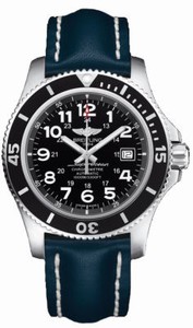 Breitling Superocean II Automatic Date Blue Leather Watch# A17392D7/BD68-112X (Men Watch)