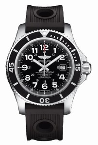 Breitling Superocean II Automatic Date Black Rubber Watch# A17392D7/BD68-200S (Men Watch)