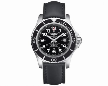 Breitling Superocean II Automatic Date Black Leather Watch# A17392D7/BD68-226X (Men Watch)