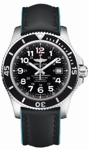 Breitling Superocean II Automatic Date Black Leather Watch# A17392D7/BD68-227X (Men Watch)