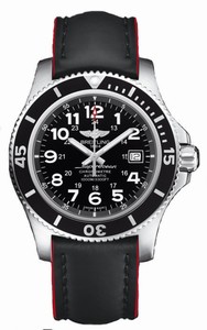 Breitling Superocean II Automatic Date Black Leather Watch# A17392D7/BD68-228X (Men Watch)
