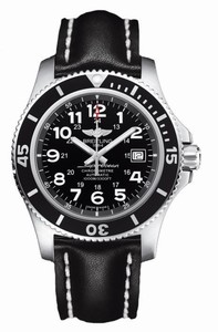 Breitling Superocean II Automatic Date Black Leather Watch# A17392D7/BD68-435X (Men Watch)