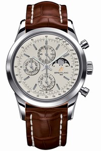 Breitling Automatic Silver Chronograph Dial Brown Crocodile Leather Band Watch #A1931012/G750-BRCROCT (Men Watch)
