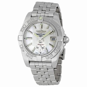 Breitling Mother of Pearl Automatic Watch # A3733012/A716-SS (Men Watch)