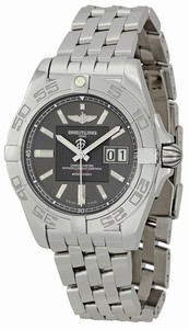 Breitling Automatic COSC Tomcat Gray With Index Hour Markers And Large Double Date At 3 Dial Stainless Steel Band Watch #A49350L2/F549-SS (Men Watch)