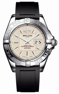 Breitling Automatic COSC Sierra Silver With Index Hour Markers And Large Double Date At 3 Dial Black Diver Pro Ii Rubber Strap Band Watch #A49350L2/G699-DPT (Men Watch)