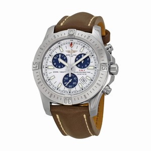 Breitling Silver Quartz Watch # A7338811/G790-437X (Men Watch)