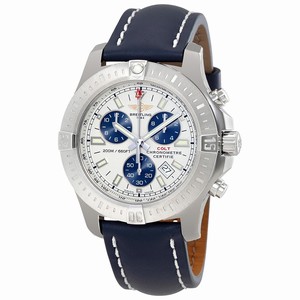 Breitling Silver Quartz Watch # A7338811-G790BLLT (Men Watch)