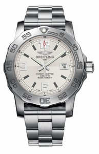 Breitling Colt Quartz Chronometer Silver Dial Date Stainless Steel Watch# A7438710/G743 (Men Watch)