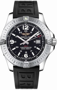 Breitling Swiss quartz Dial color Black Watch # A7438811/BD45-153S (Men Watch)