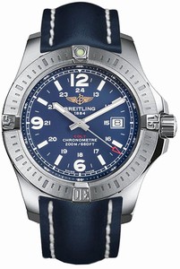 Breitling Swiss quartz Dial color Blue Watch # A7438811/C907-105X (Men Watch)