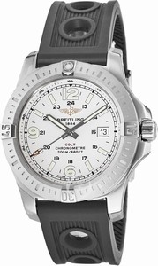 Breitling Silver Battery Operated Quartz Watch # A7438811/G792-200S (Men Watch)