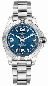 Breitling Swiss quartz Dial color Blue Watch # A7438911/C913-178A (Women Watch)