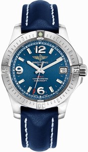Breitling Swiss quartz Dial color Blue Watch # A7438911/C913-199X (Men Watch)