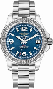 Breitling Swiss quartz Dial color Blue Watch # A7438953/C913-178A (Men Watch)