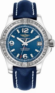 Breitling Swiss quartz Dial color Blue Watch # A7438953/C913-194X (Men Watch)
