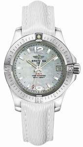 Breitling Swiss quartz Dial color white-mother-of-pearl Watch # A7738811/A770-261X (Men Watch)