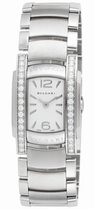 Bvlgari Quartz Analog Diamond Bezel Stainless Steel Watch # AA35C6SDS (Women Watch)