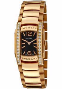 Bvlgari Quartz Analog Diamond Bezel 18ct Rose Gold Watch# AAP31BGD1G (Women Watch)