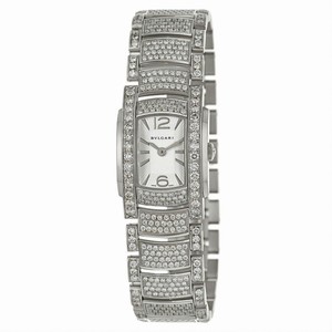 Bvlgari Quartz Analog 18ct White Gold and Diamond Watch# AAW26WGD2GD2 (Women Watch)