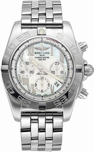 Breitling Swiss automatic Dial color Mother of pearl Watch # AB011012/A691-375A (Men Watch)