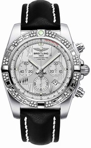 Breitling Swiss automatic Dial color Silver Watch # AB0110AA/G676-435X (Men Watch)