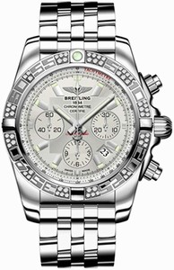 Breitling Swiss automatic Dial color Silver Watch # AB0110AA/G684-375A (Men Watch)